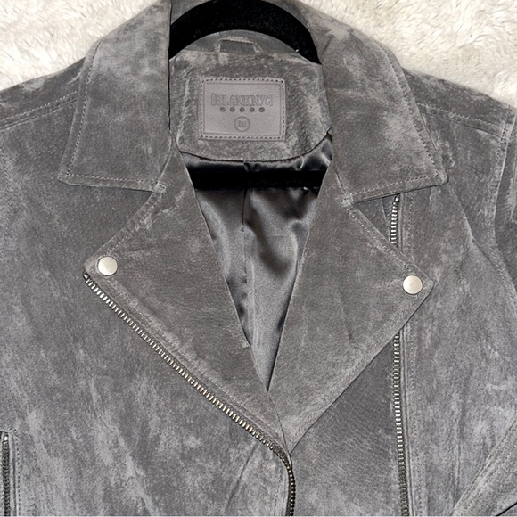 BLANK NYC grey suede moto jacket - Picture 2 of 5